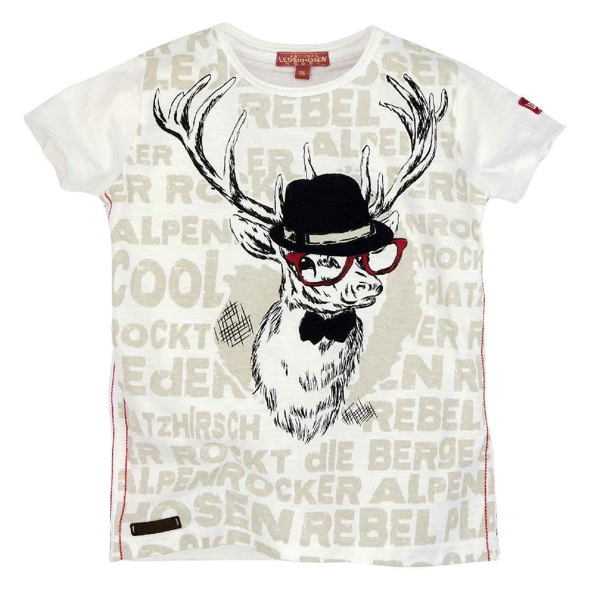 T-shirt &#039;Space Stag&#039; wit