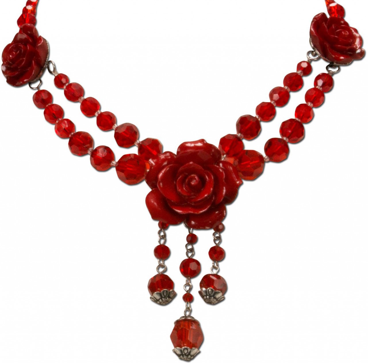 Vorschau: Perlenkette Jolina rot