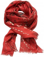 Preview: Trachten Scarf with Deer-Print, Red