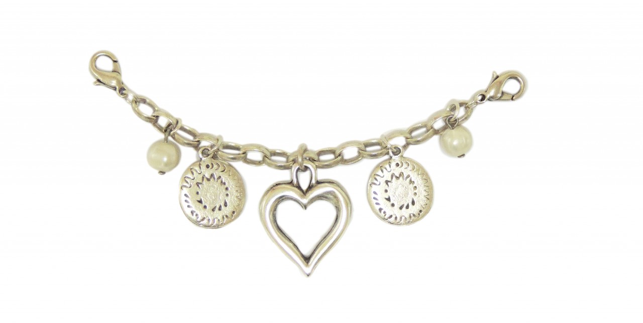 Ladies Charivari Chain with Heart Pendant