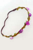 Voorvertoning: Filigraan haarband met kleine paarse bloemen