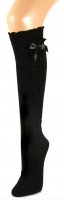 Vorschau: Ladies Stockings with Ruffle & Bow, Black