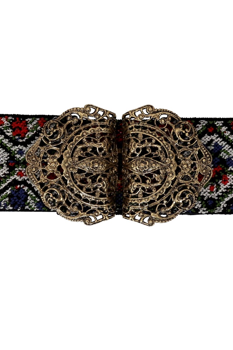 Traditional belt Ewa red-blue gold