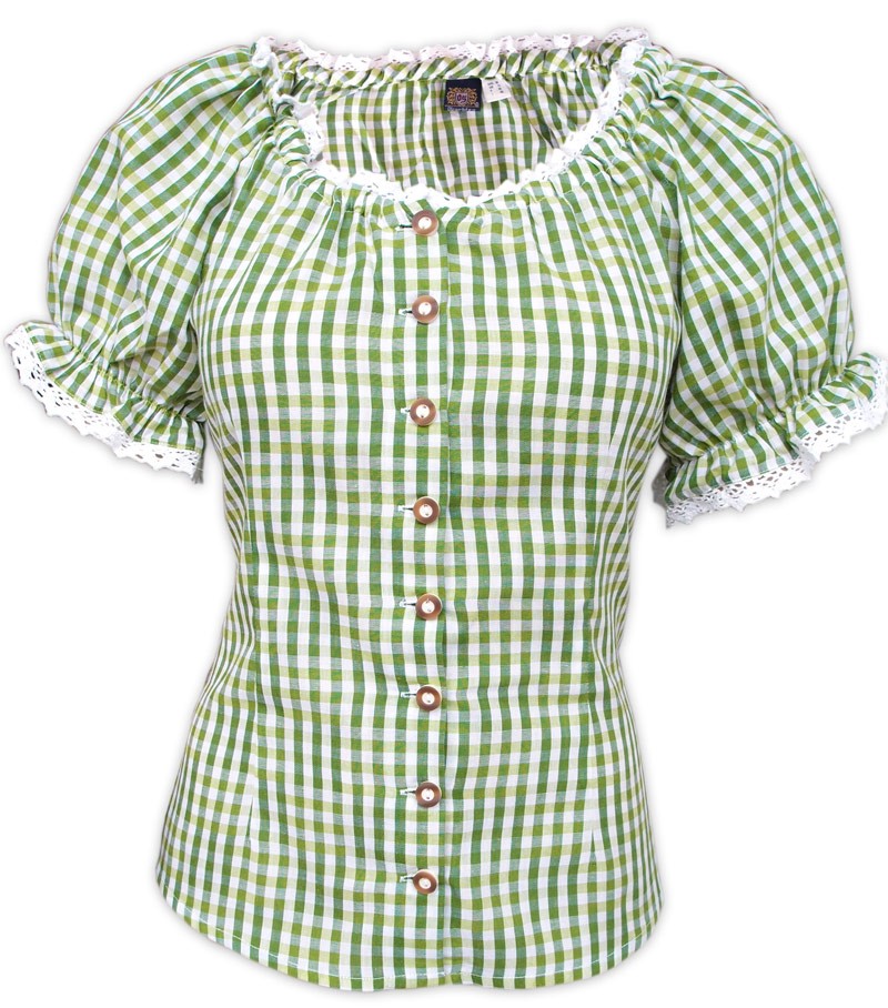 Traditioneel shirt Monja groen