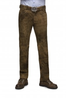 Skórzane spodnie Rocco jasnobrązowe
