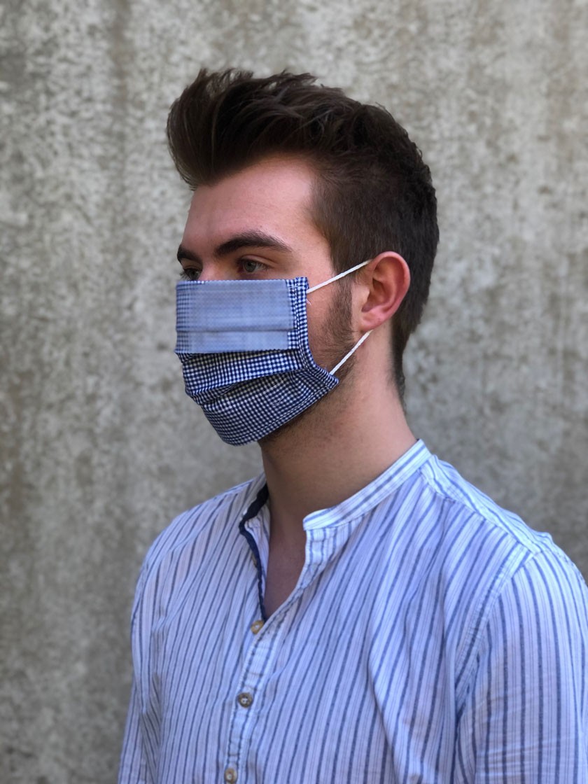 Mund-Nasen-Maske Franz blau
