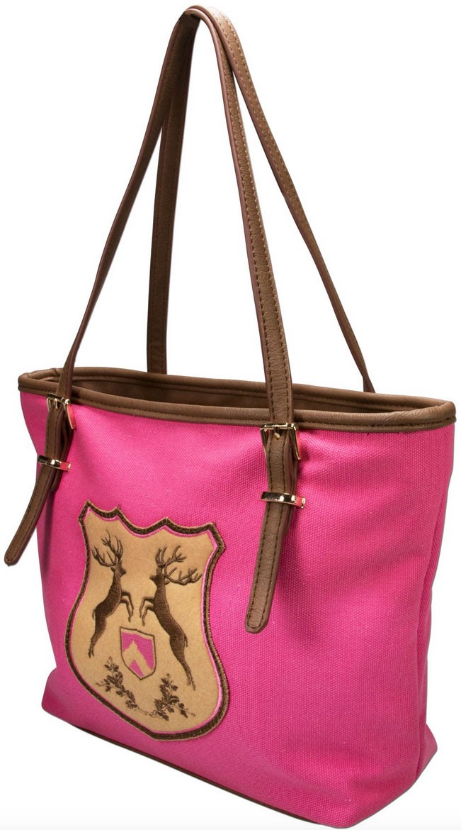 Vorschau: Trachten Handtasche mit Hirschwappen pink