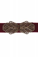 Preview: Traditional belt Malin bordeaux gold