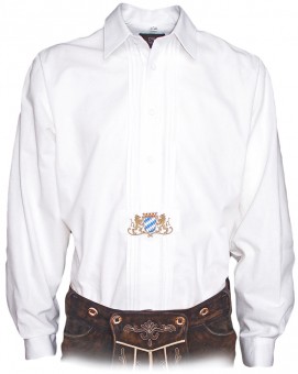 Trachtenhemd Bavaria mit Stickerei langarm