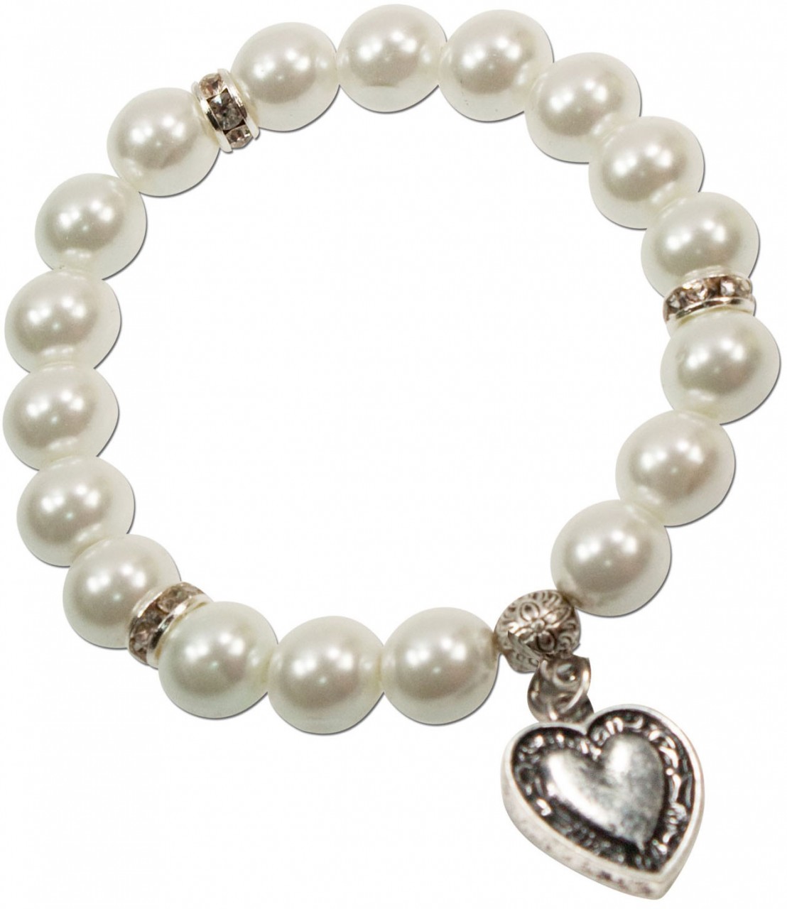 Bracelet de Trachten en perles Tina blanc crème