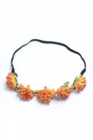 Vorschau: Haarband mit orangen Sommerblüten