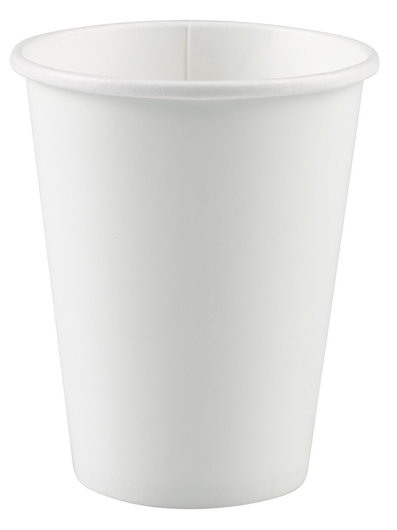 8 white paper cups 266ml