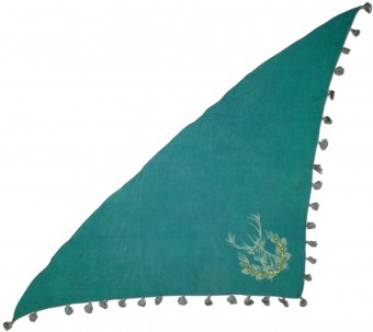 Dreiecks-Trachtentuch Hirsch grün