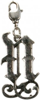 Letter N - Traditionele hanger antiek zilver
