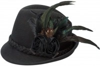 Voorvertoning: Vilten hoed rozelie zwart