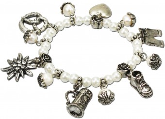 Bracelet en perles Anna blanc crème
