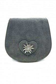 Shoulder Bag Heart-Edelweiß grey