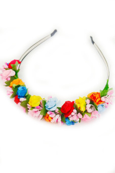 Hoofdband met kleurrijke bloemen