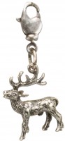 Vista previa: Collar plata antigua colgante de ciervo