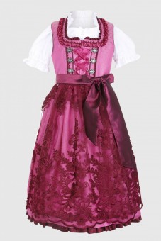 Str\u00e4sser Trachten Dirndl red-black flower pattern elegant Fashion Traditional Dresses Dirndl Strässer Trachten 