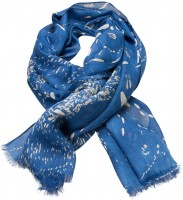 Preview: Trachten Scarf with Deer-Print, Blue