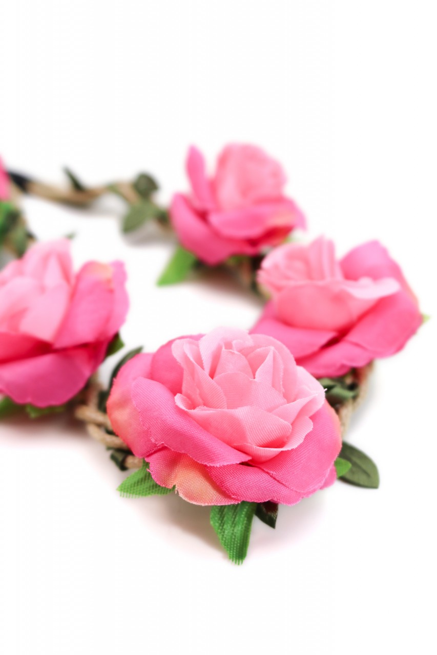 Haarband mit Rosen in Pink