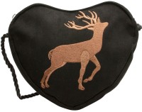 Vorschau: Herztasche Trachtentasche schwarz Hirsch