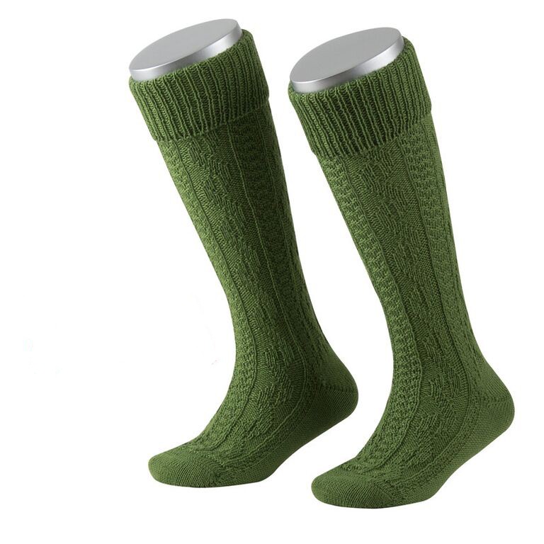 Childrens Stockings with knee tie in applegreen