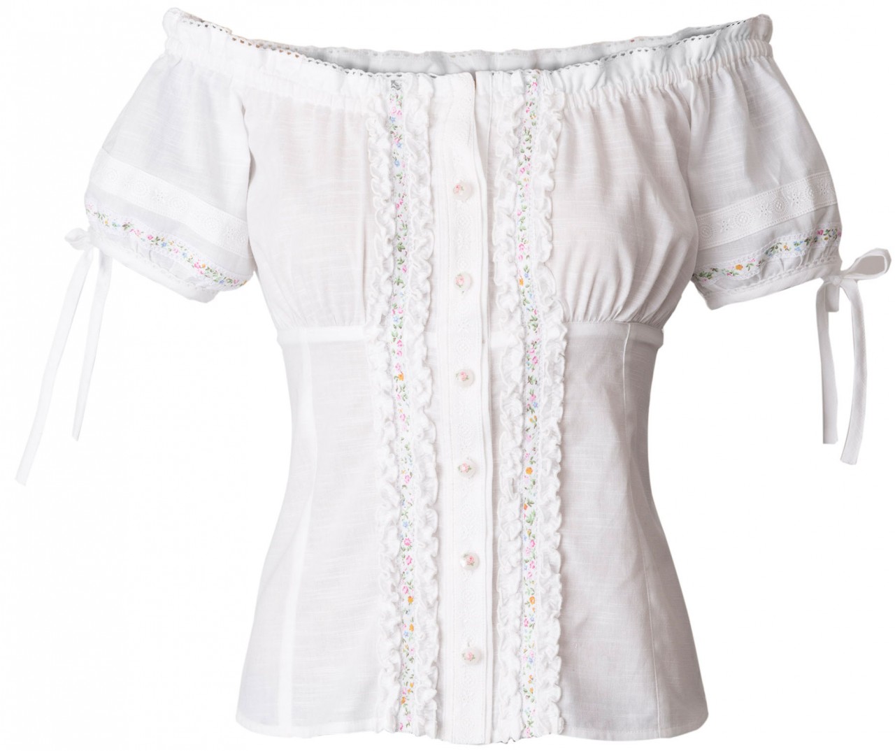 Traditionele blouse Salomea wit