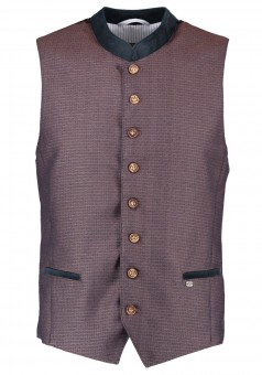 Traditional vest Lazlo in red-brown