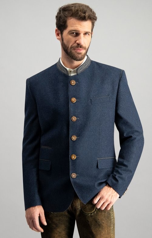Traditional jacket Titus in blue