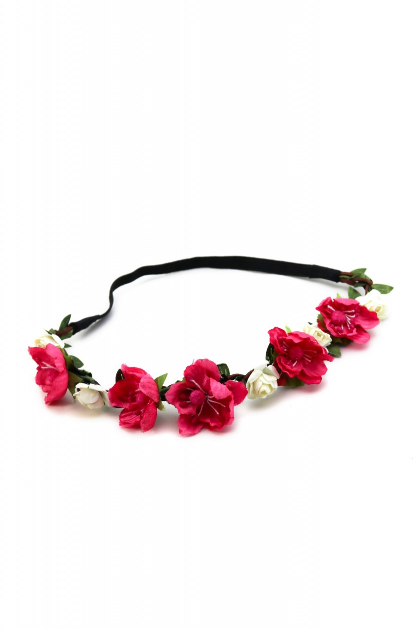 Haarband mit pinken Frühlingsblüten