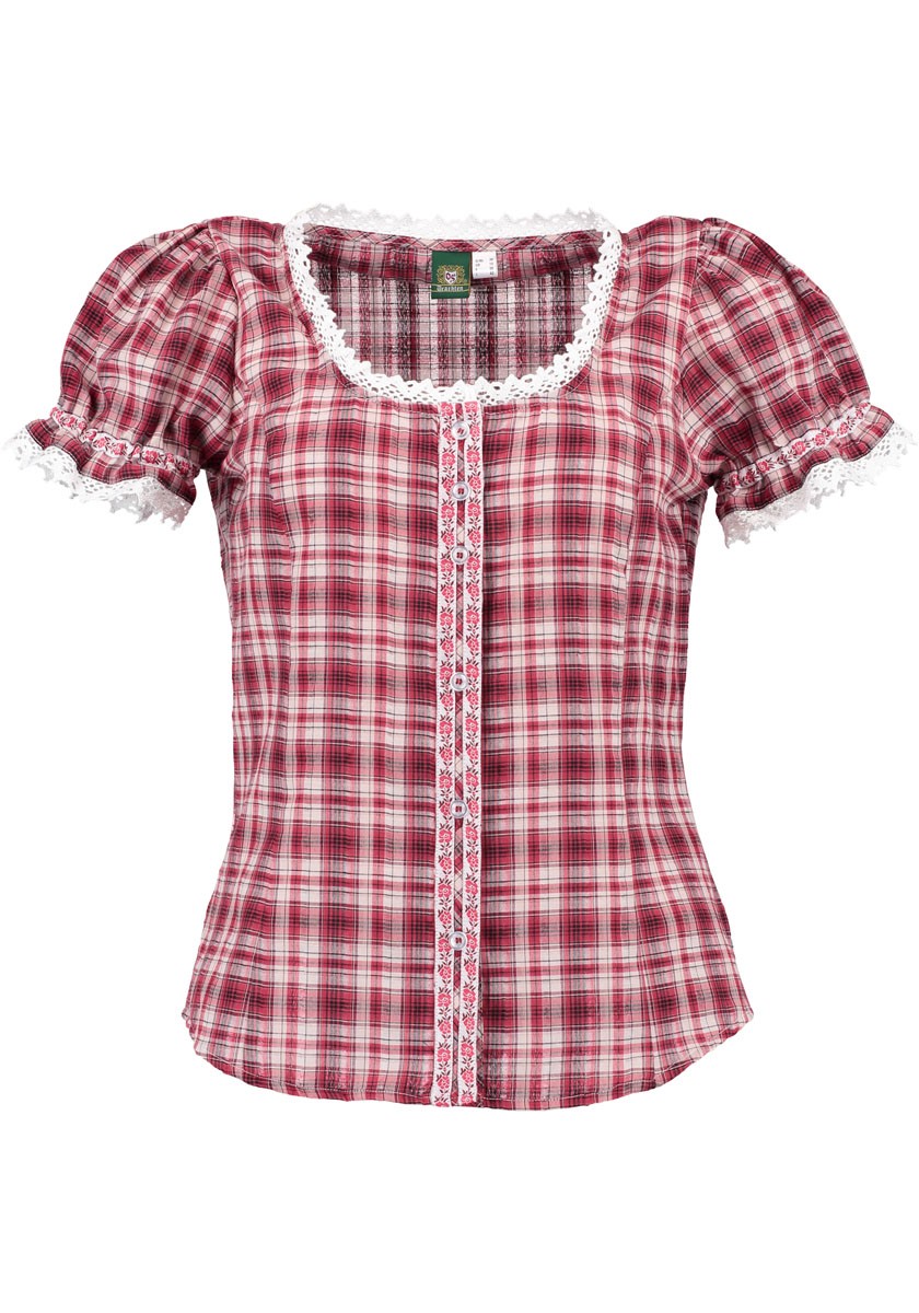 Dracht blouse Toni rood-wit