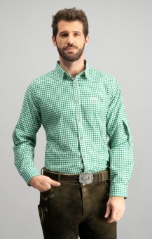 Traditional shirt Campos in dark green