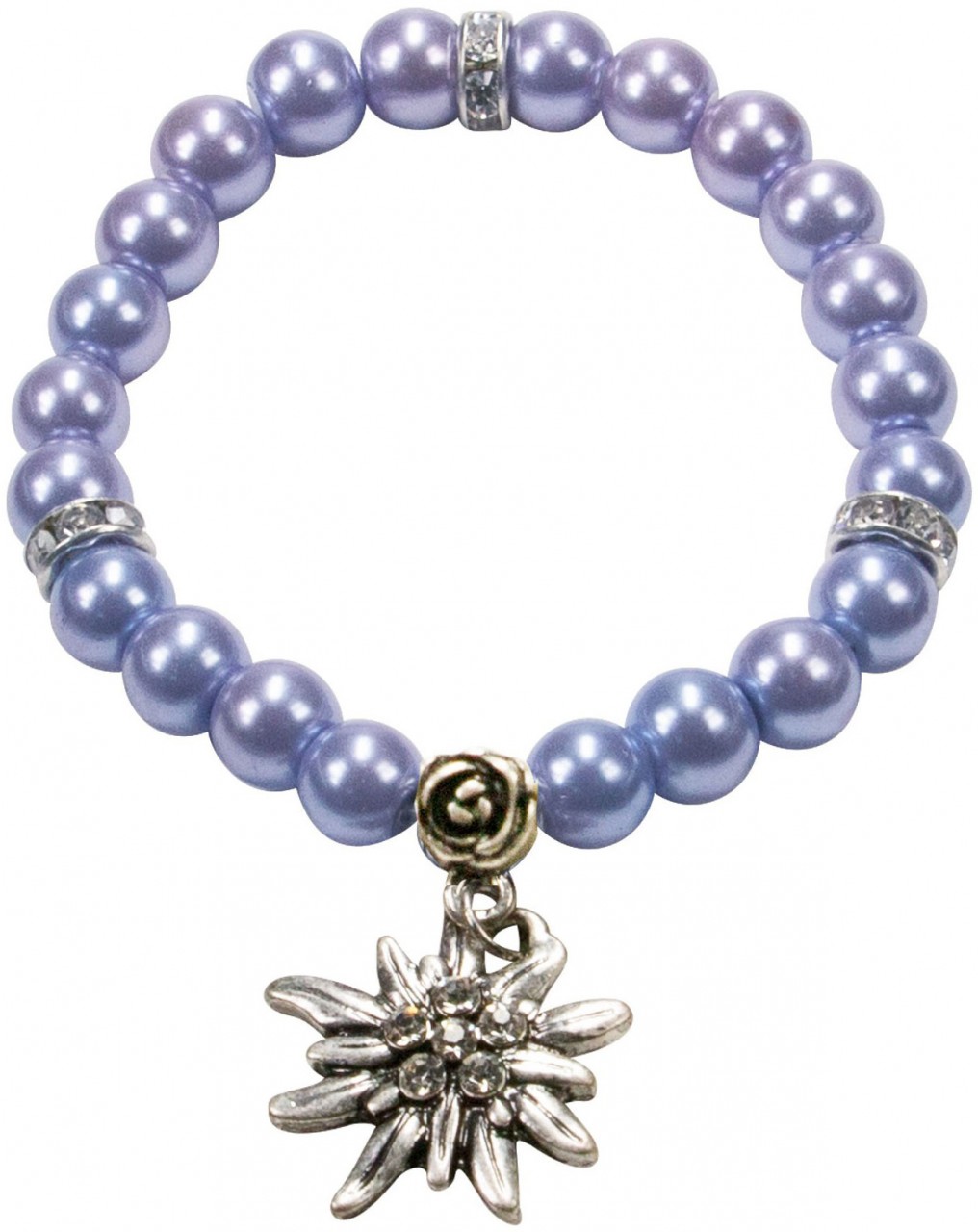 Pearl Bracelet Laura Edelweiß light blue