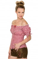 Voorvertoning: Trachten blouse Clio in rood